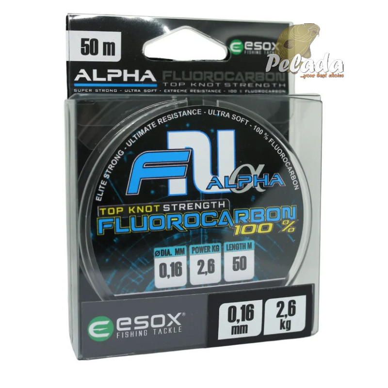 ESOX Fluorocarbon FN Alpha Transparent Clear 50m ESOX Fluorocarbon FN Alpha Transparent Clear 50m