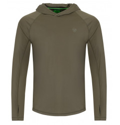 Korda Tričko s dlhým rukávom UPF Hooded Top Dark Khaki