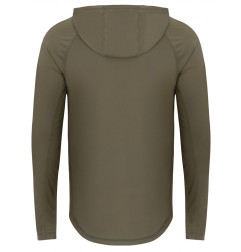 Korda Tričko s dlhým rukávom UPF Hooded Top Dark Khaki