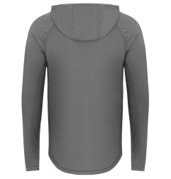 Korda Tričko s dlhým rukávom UPF Hooded Top Charcoal Šedé