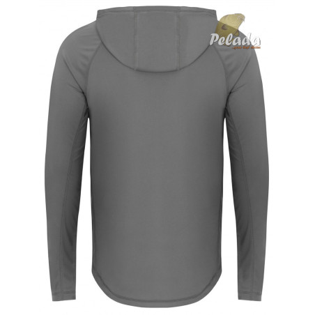 Korda Tričko s dlhým rukávom UPF Hooded Top Charcoal Šedé