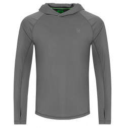 Korda Tričko s dlhým rukávom UPF Hooded Top Charcoal Šedé