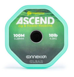 RidgeMonkey Ascend Zig & Floater Hooklink 10lb 4,5kg 0.28mm 100m Clear Číry